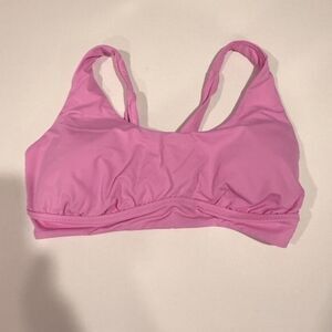 Prana Womens Mallorca Cosmos‎ Bikini Top M Pink Crisscross Back Beach Vacation